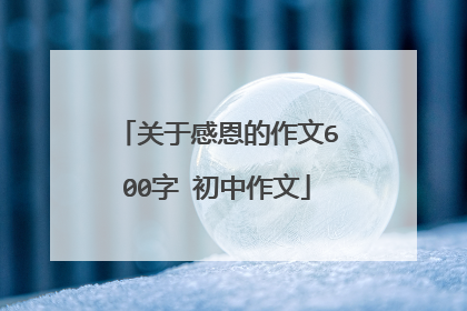 关于感恩的作文600字 初中作文