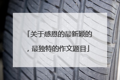 关于感恩的最新颖的，最独特的作文题目