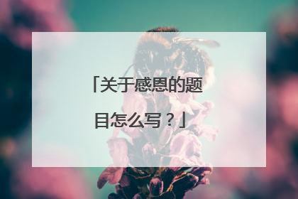 关于感恩的题目怎么写？