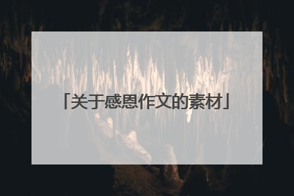 关于感恩作文的素材