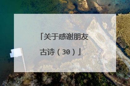 关于感谢朋友古诗（30）