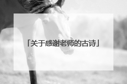 关于感谢老师的古诗