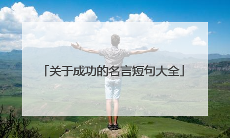 关于成功的名言短句大全