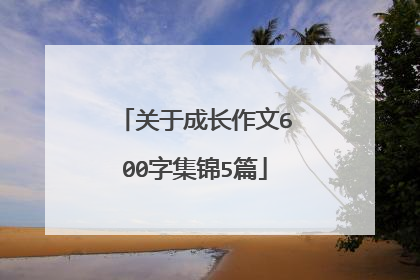 关于成长作文600字集锦5篇