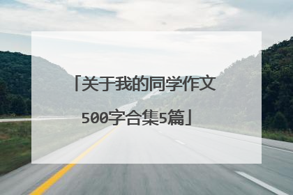 关于我的同学作文500字合集5篇