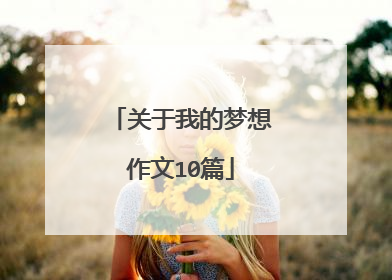 关于我的梦想作文10篇