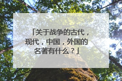 关于战争的古代，现代，中国，外国的名著有什么？
