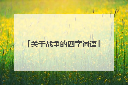 关于战争的四字词语