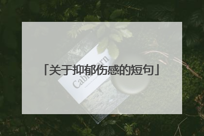 关于抑郁伤感的短句