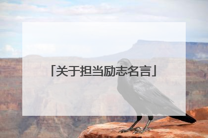 关于担当励志名言