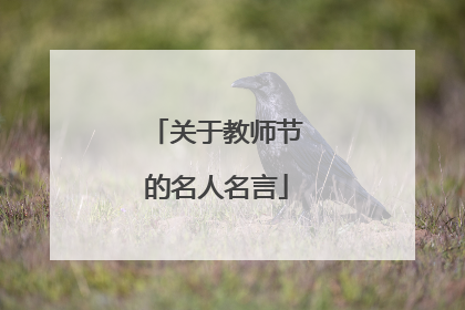 关于教师节的名人名言