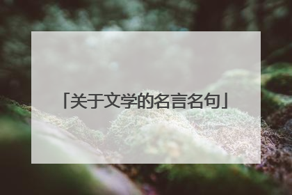 关于文学的名言名句