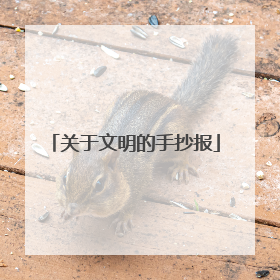 关于文明的手抄报