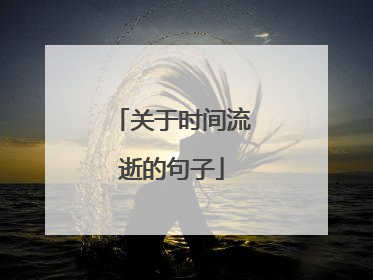 关于时间流逝的句子