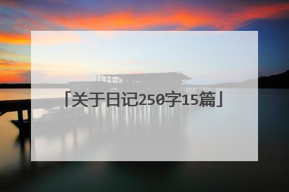 关于日记250字15篇