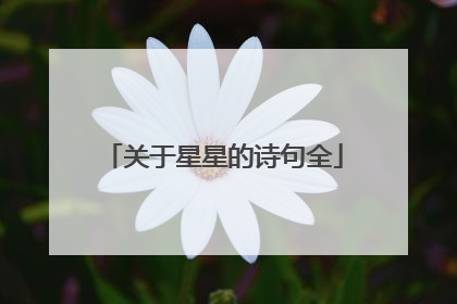 关于星星的诗句全