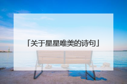 关于星星唯美的诗句