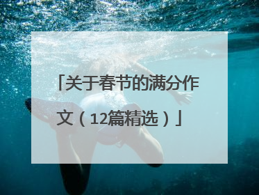 关于春节的满分作文(12篇精选)