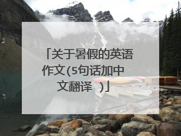 关于暑假的英语作文(5句话加中文翻译 )