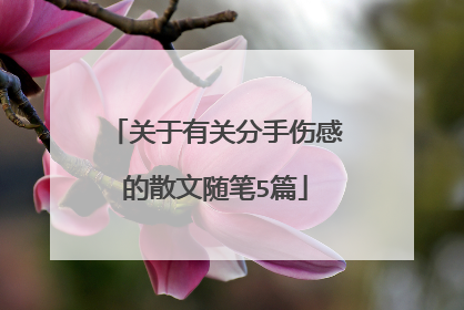 关于有关分手伤感的散文随笔5篇