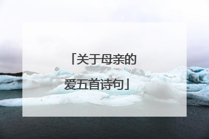 关于母亲的爱五首诗句