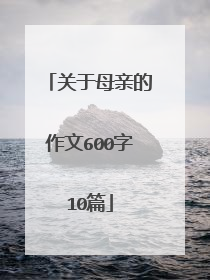 关于母亲的作文600字10篇