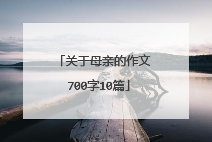 关于母亲的作文700字10篇