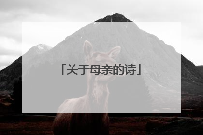 关于母亲的诗