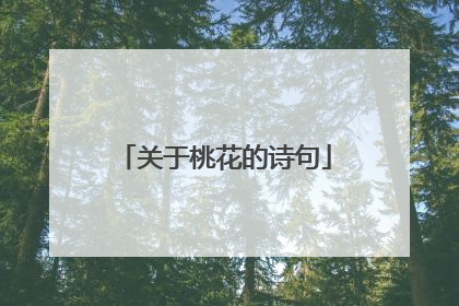 关于桃花的诗句