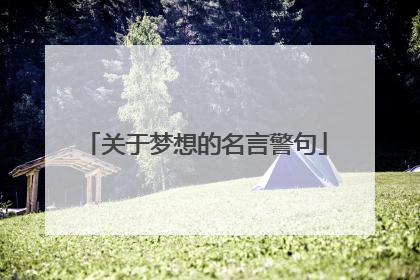 关于梦想的名言警句