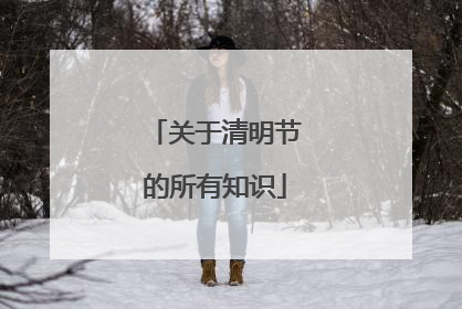 关于清明节的所有知识