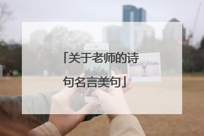 关于老师的诗句名言美句
