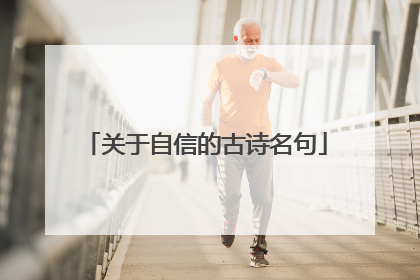 关于自信的古诗名句