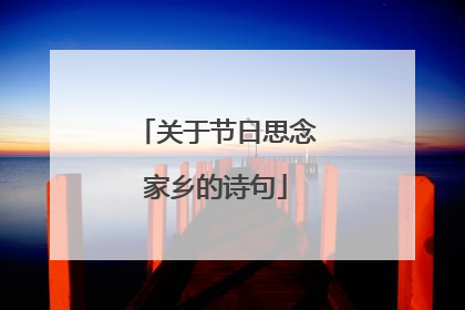 关于节日思念家乡的诗句