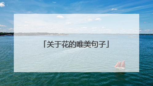 关于花的唯美句子