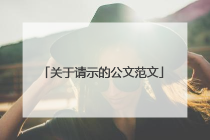 关于请示的公文范文