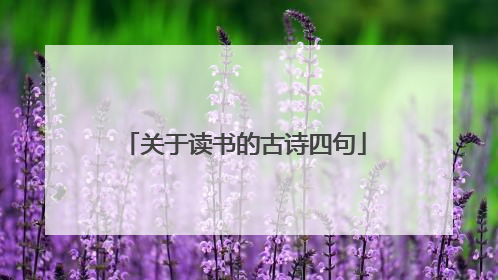 关于读书的古诗四句
