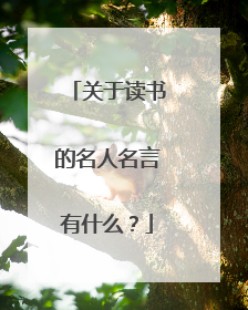 关于读书的名人名言有什么？