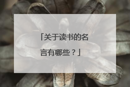 关于读书的名言有哪些?