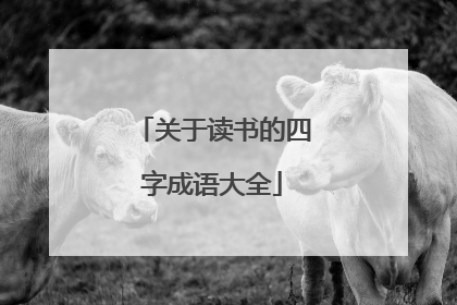关于读书的四字成语大全