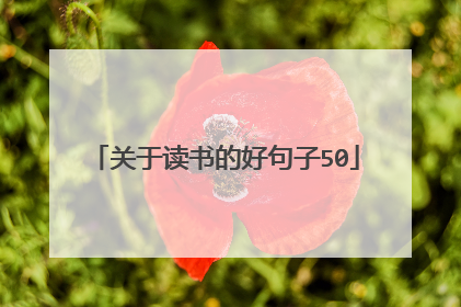 关于读书的好句子50