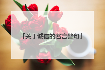 关于诚信的名言警句