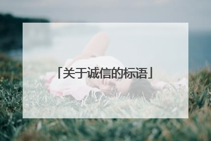 关于诚信的标语