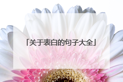 关于表白的句子大全