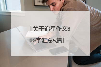 关于追星作文800字汇总5篇