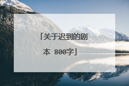 关于迟到的剧本 800字