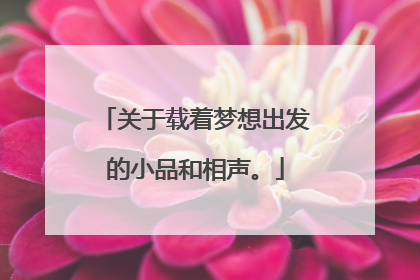 关于载着梦想出发的小品和相声。