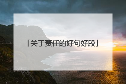 关于责任的好句好段