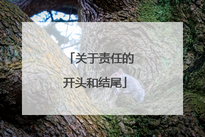 关于责任的开头和结尾