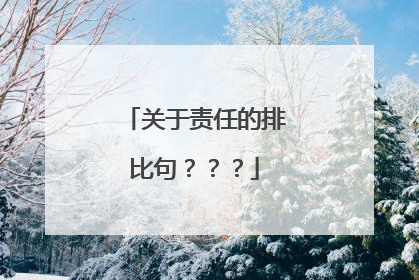 关于责任的排比句？？？